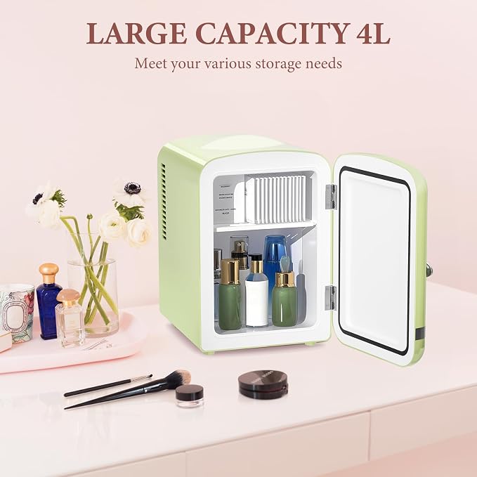 Xbeauty Retro Mini Fridge, Compact Refrigerator - Image 2