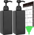 Black Soap Dispenser with Waterproof Labels, Thickened Plastic Hand Soap by Lewistin