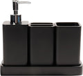 Bathroom Accessories Set, Soap Dispenser, Toothbrush Holder, Qtip Holder Set by YMXYJM