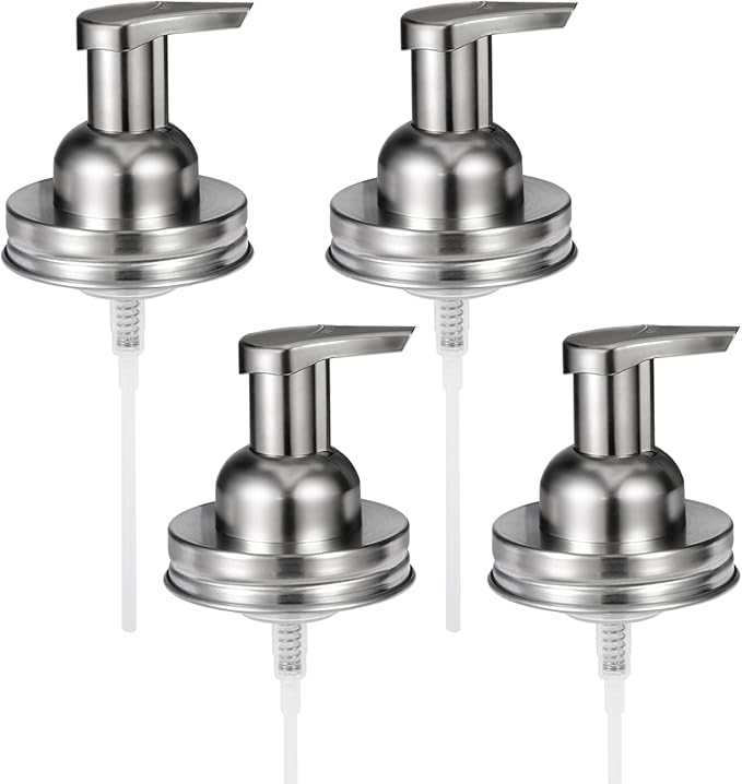 Amolliar Mason Jar Foaming Soap Dispenser Pump, Refillable Plastic Pump by Amolliar