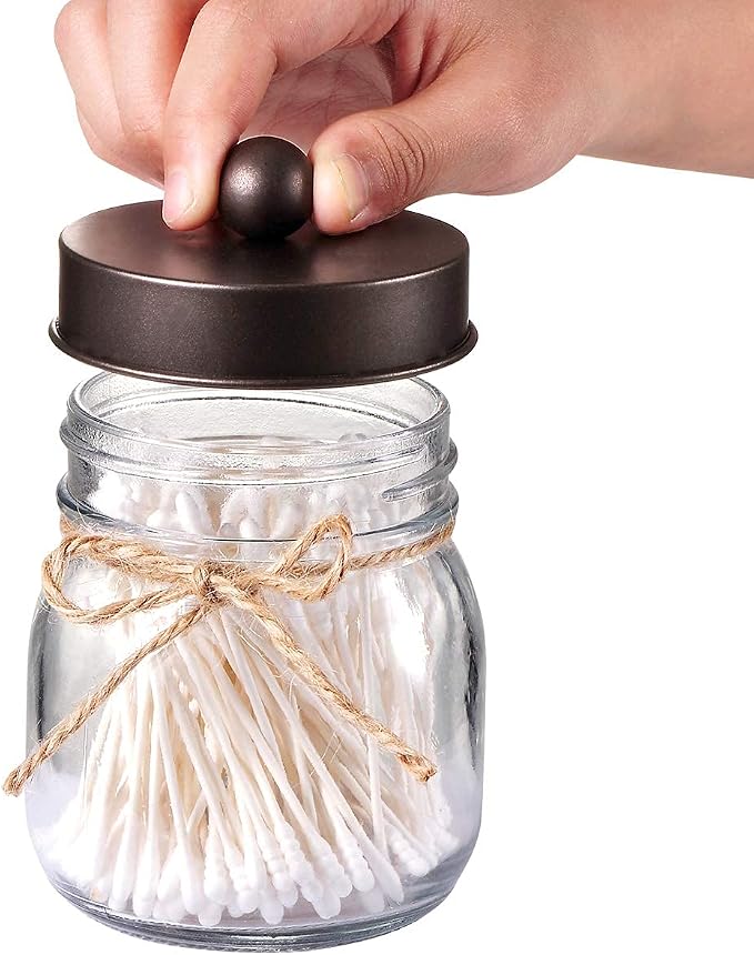Amolliar Mason Jar Bathroom Accessories Set - Image 3