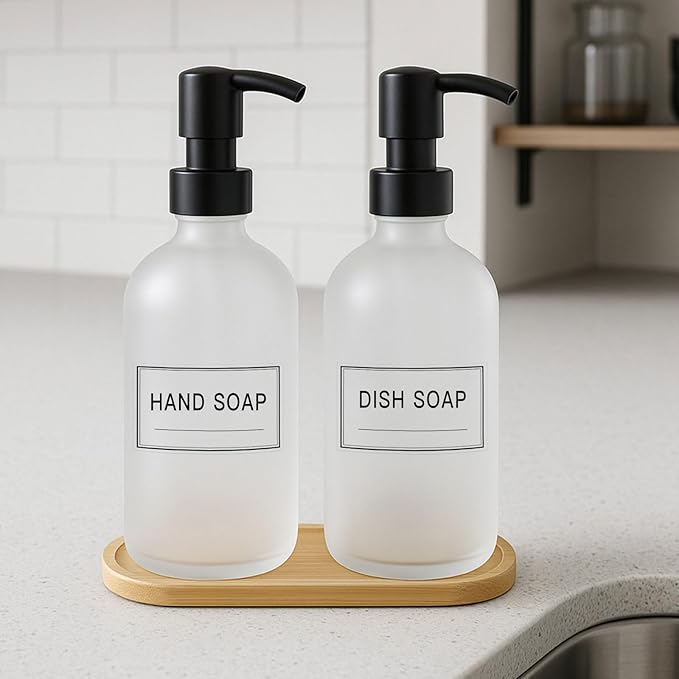 48PCS Clear Waterproof Labels for Bottles, Shampoo and Conditioner Dispenser - Image 5