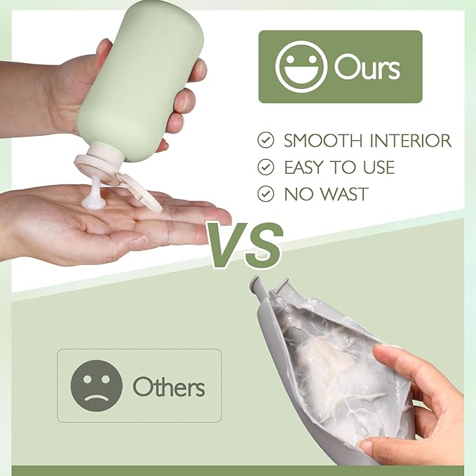 ASEVAT 10 oz Travel Refillable Shampoo and Conditioner Bottles, Travel Bottles - Image 4