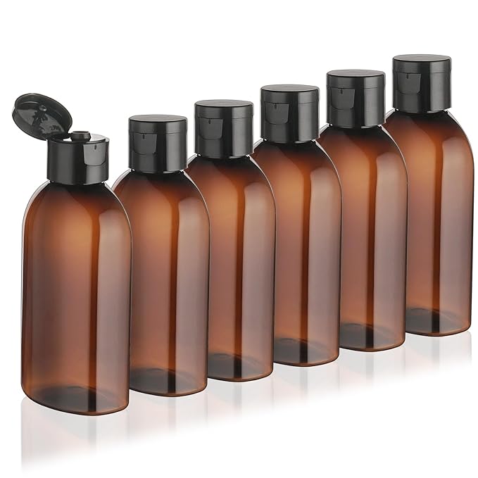 Travel Shampoo Bottles 6 Pack 3.4oz/100ml TSA Approved Squeezable Travel Size by wowang