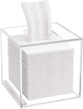 HIIMIEI Acrylic Tissue Box Cover 5.4x5.4x5.4'' Clear Tissue Holder Napkin by HIIMIEI