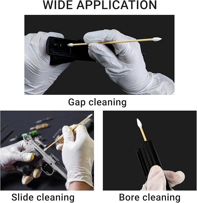 500/1000 Count 6'' Long Round/Pointed Cotton Swabs Durable Stem, Lint- Free Gun - Image 6