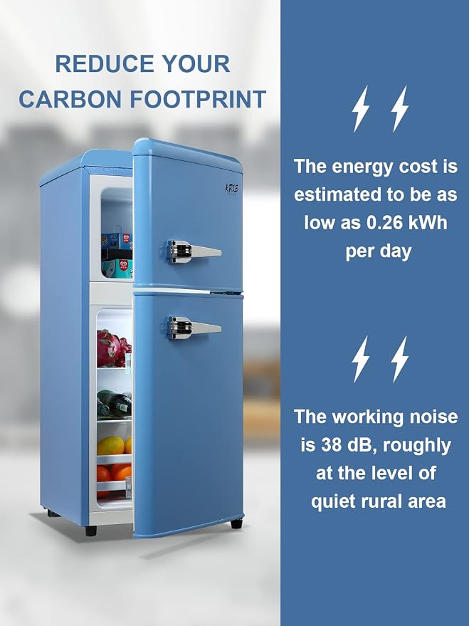 Mini Fridge Compact Refrigerator Small Refrigerator 7 Level Adjustable - Image 4
