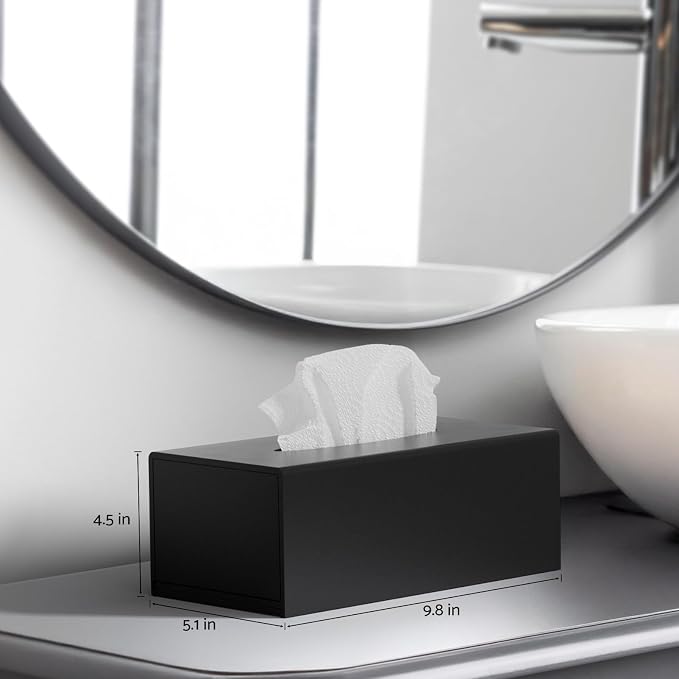 HIIMIEI Acrylic Tissue Box Cover Tissue Holder Napkin Dispenser - Image 3