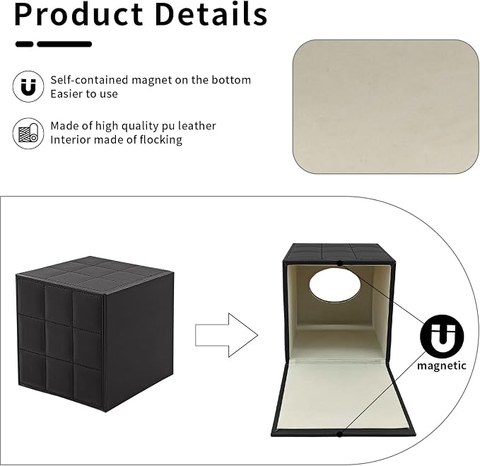 Modern Tissue Box Holder Square, Napkin Holder Pumping Paper Case Dispenser - Image 4