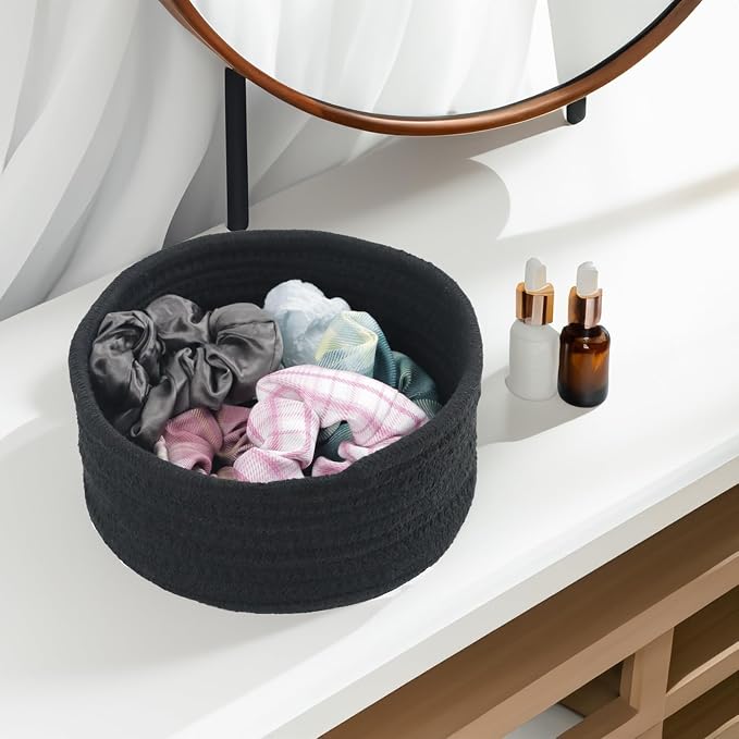 Small Basket, Cotton Rope Small Baskets - Image 3