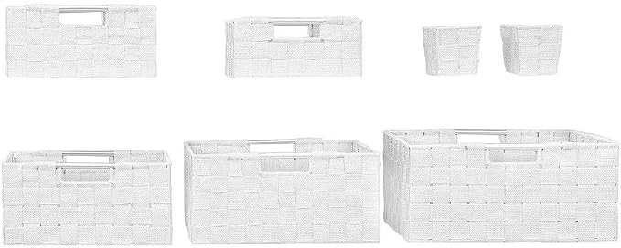 Sorbus Storage Baskets for Organizing, Mesh Hand-Woven Design, Linen Closet - Image 7