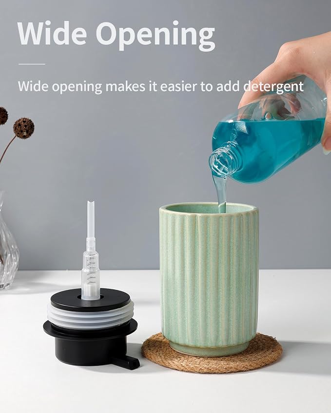 Soap Dispenser, 10.5OZ Lotion Dispenser, Dish Soap Dispenser, Modern Stripe - Image 4
