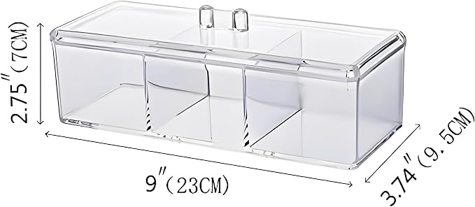 Sooyee Qtip Holder Rectangle Cotton Ball and Swab Holder Organizer - Image 6