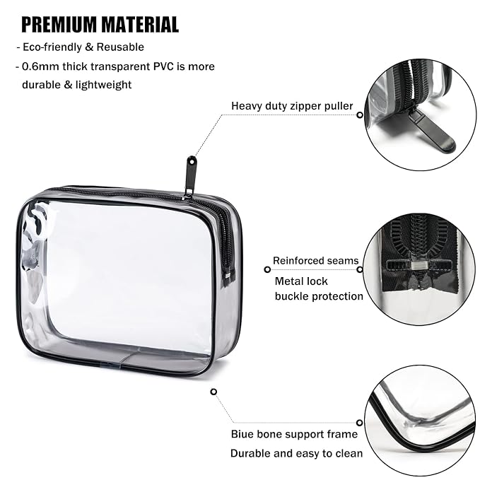 MODENGKONGJIAN TSA Approved Toiletry Bag, Carry on Airport Airline Compliant Bag - Image 2