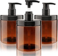Pump Bottle Dispenser 3 Pcs 600ml/20oz Refillable Plastic Pump Bottles Wide by Hethyo