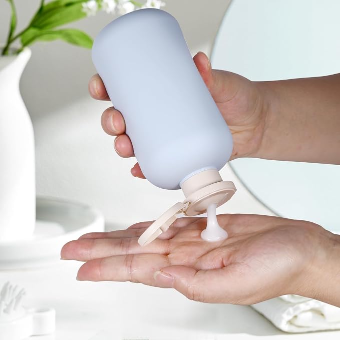 Travel Shampoo Bottle, Empty Plastic Squeeze Bottles 10oz - Image 2