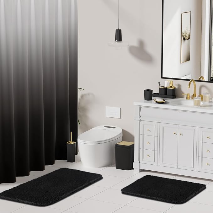 Bathroom Set - Black Bathroom Accessories Set, Bathroom Sets - Image 2