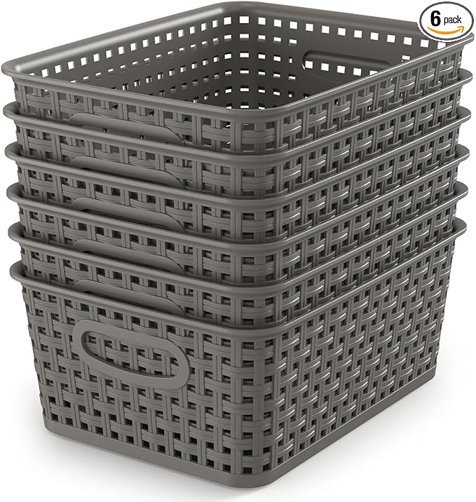 WYT Weave Storage Organizer Baskets, 10.1" x 7.55" x 4.1" by WYT