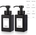 Black Foaming Hand Soap Dispenser 2 Pack, 12oz/350ml Glass Foaming Soap by Unknown