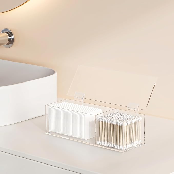 Clear Acrylic Qtip Holder for Clean Skin Club Clean² Pads Clean - Image 7