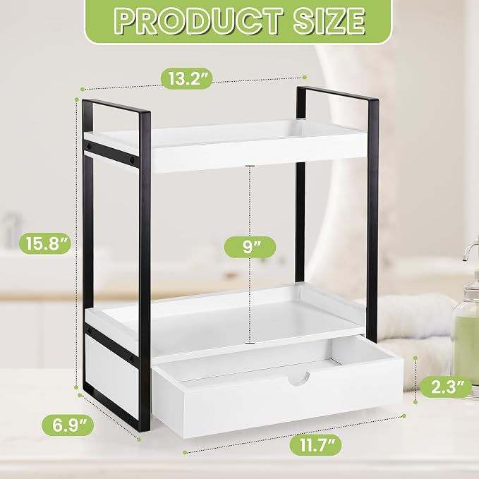 2-Tier Wooden Counter Shelf - Image 3