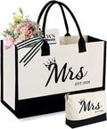 Mrs 2026 Bride Canvas Tote Bag, Gifts by Unknown