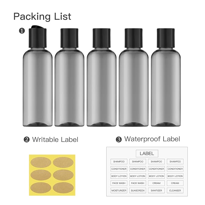 Travel Bottles for Toiletries 3.4 oz - Image 5