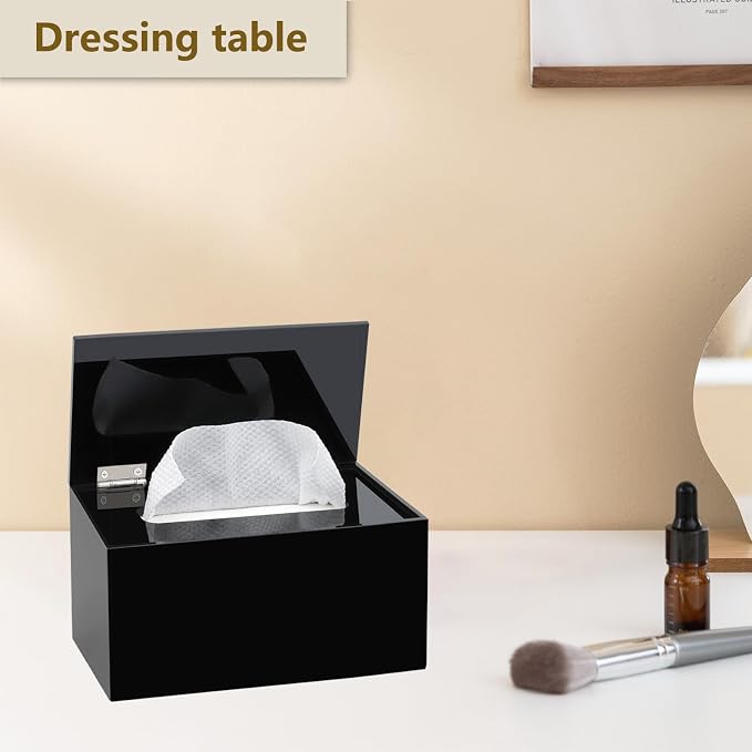 Wipes Holder Container Refillable, Acrylic Dispenser Box - Image 5