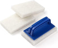 Handled Bath Scrubber, Bathroom Scouring Pad, Heavy Duty Cleaning Sponge Scrub by LIOUXUE