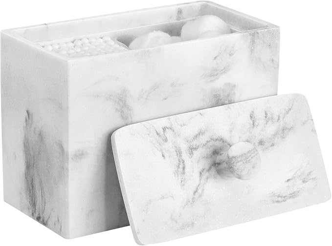 Luxspire Cotton Swab Holder, Resin Canister by Luxspire