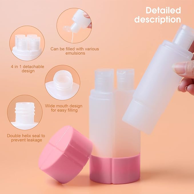 Olatay 4-in-1 Leak-Proof Bottle, 4 * 60ml/2oz, - Image 3