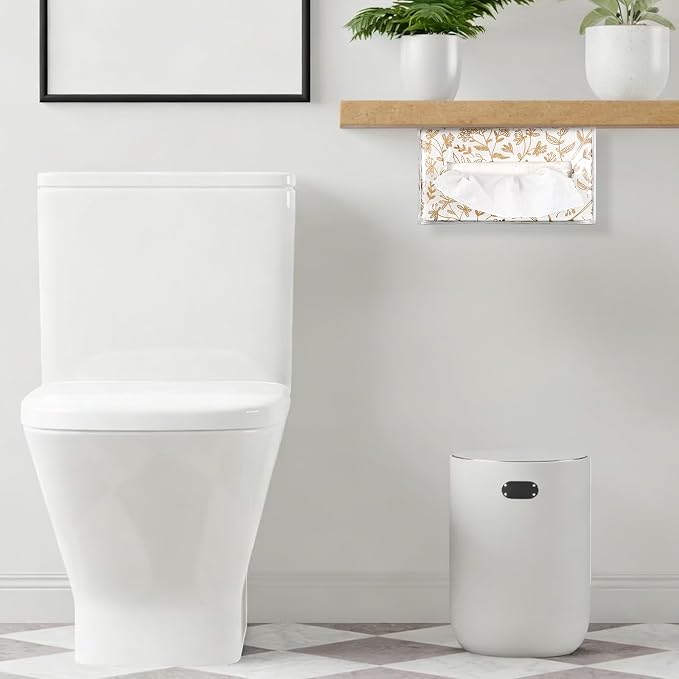 Acrylic Tissue Holder Wall Mounted, Classic Tissue Box Cover Tissues Organizer - Image 4