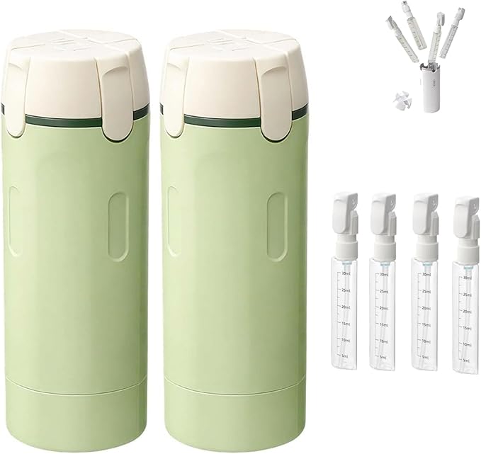HISKI 4 in 1 Travel Bottles for Toiletries, Portable Travel Toiletries Bottle by HISKI