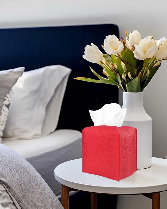 Red Tissue Box Cover Square – - Image 5