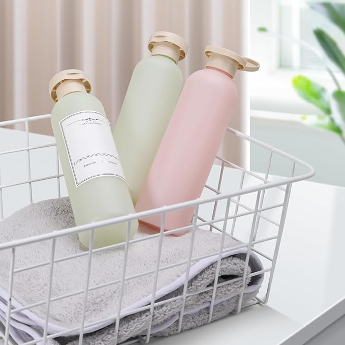 ASEVAT 6.7 oz Plastic Shampoo and Conditioner Squeeze Bottles, Plastic Leak - Image 2