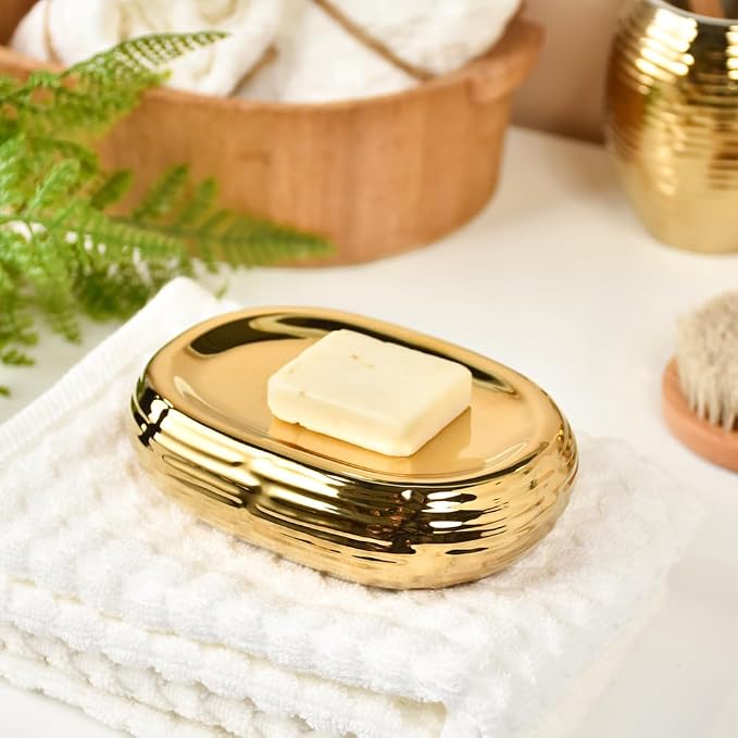 Gold Bathroom Accessory Set - Image 9