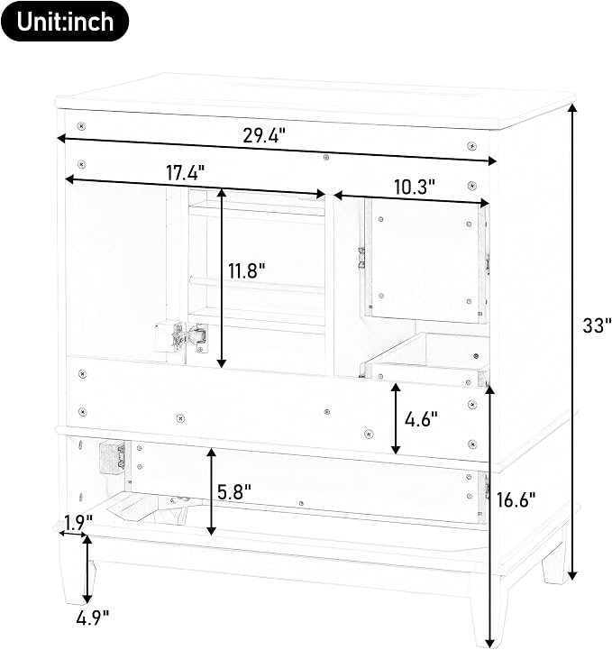 Harper & Bright Designs 30" Bathroom Vanity - Image 5