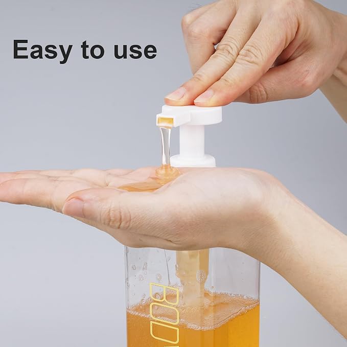 Shampoo and Conditioner Dispenser Shower Soap Bottles 3 Pack 550ml/18.6oz - Image 4