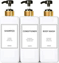 Modern Gold Shampoo and Conditioner Dispenser Refillable Pump Bottle Set Empty by DIDROOM