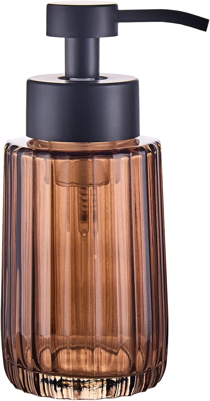 Easy Tang Glass Foaming Brown Soap Dispenser by Easy-Tang