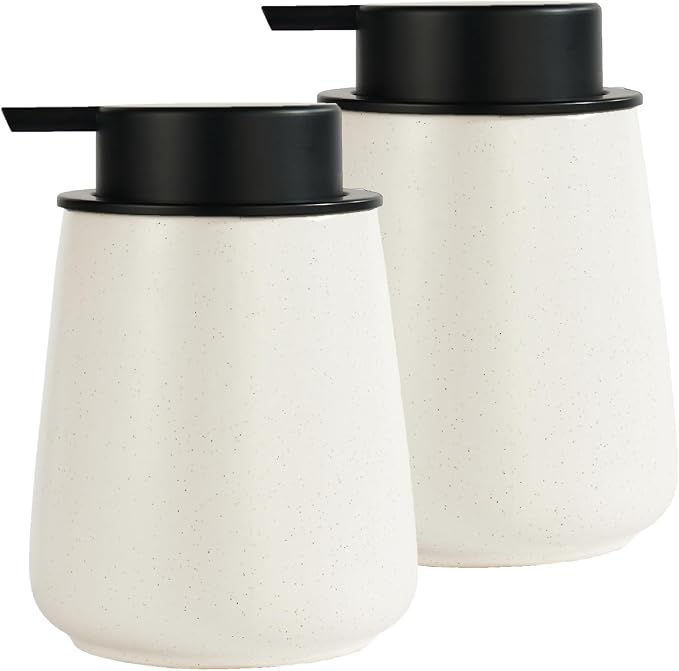 12Oz Beige Soap Dispenser Set by Eyrozia