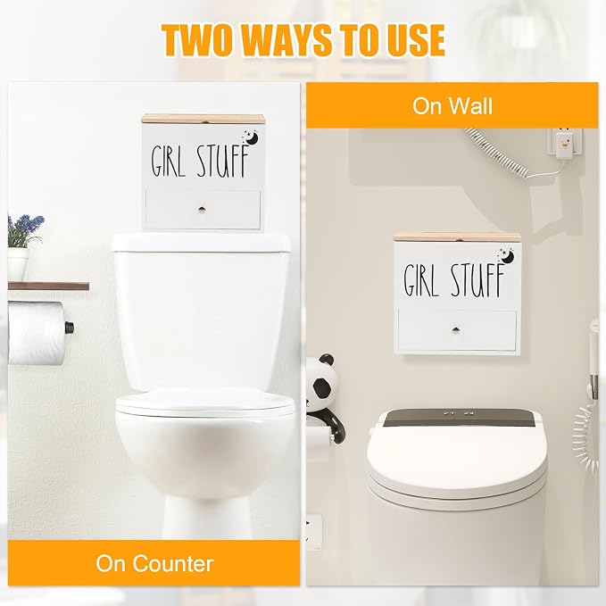 Tampon Holder for Bathroom, Feminine Product Organizer Pad Case - Image 6