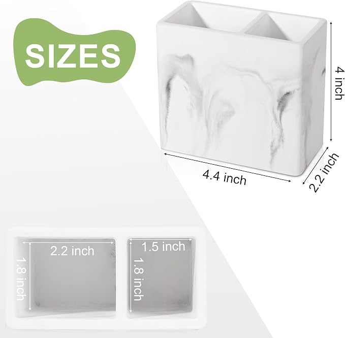 Diatomite Toothbrush Holder 2 Slots Tooth Brush Holder - Image 5