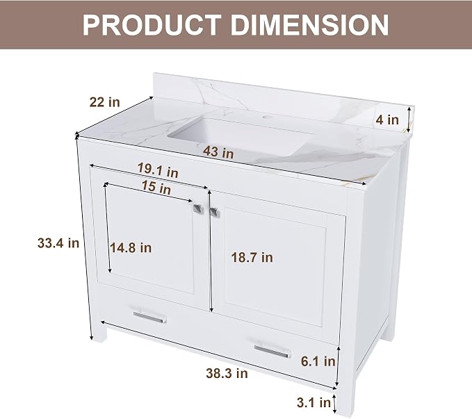 Montary 42" Bathroom Vanity - Image 2