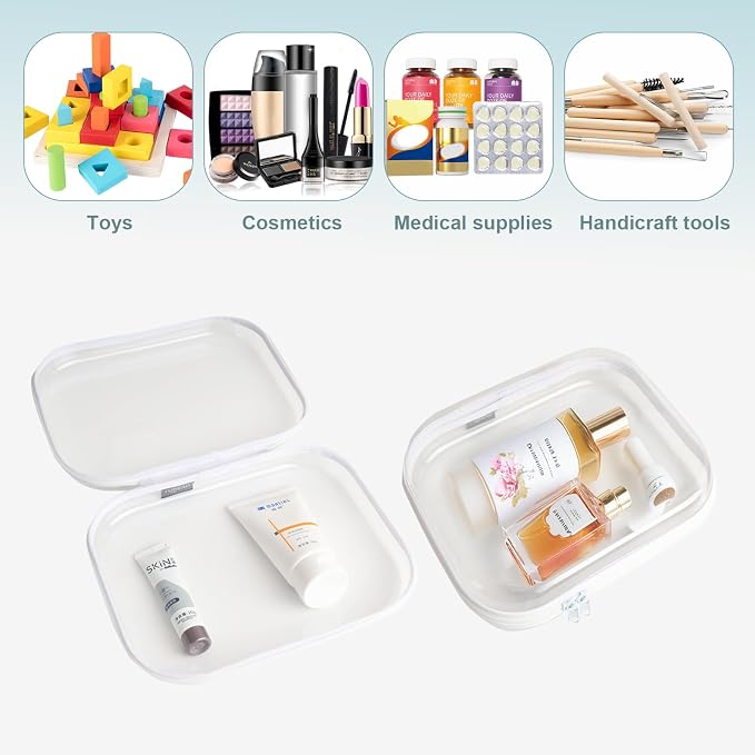 Hard Sided Clear Zipper Case for Storage- Professional-Grade Plastic Clear - Image 6