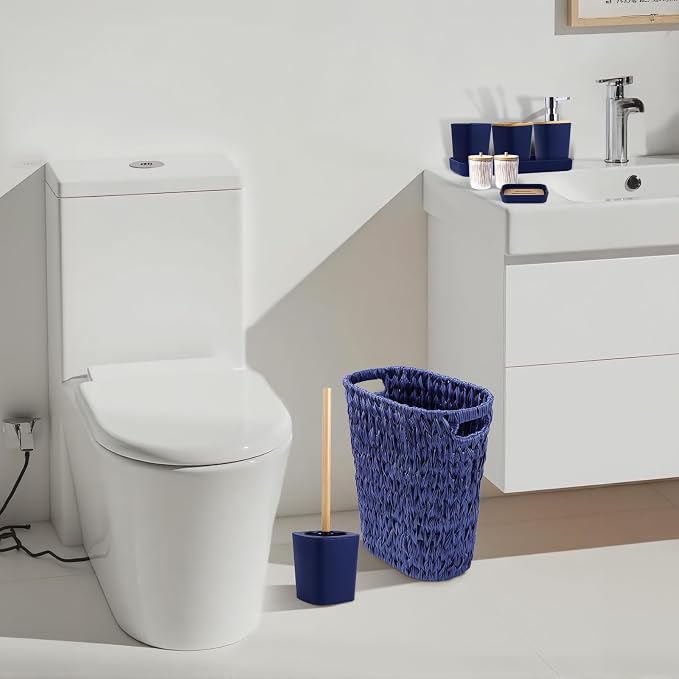 Navy Blue Bathroom Accessories Set - Image 8