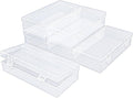 6 Pack Rectangular Clear Plastic Storage Containers Box by Thintinick