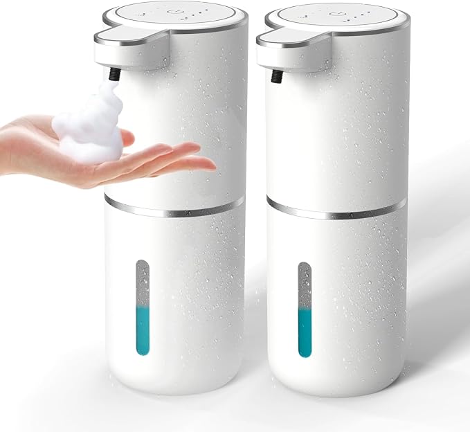 2P Automatic Soap Dispenser, Touchless Foaming Soap Dispenser 400ml USB by AUTOMATICSOAPDISPENSER