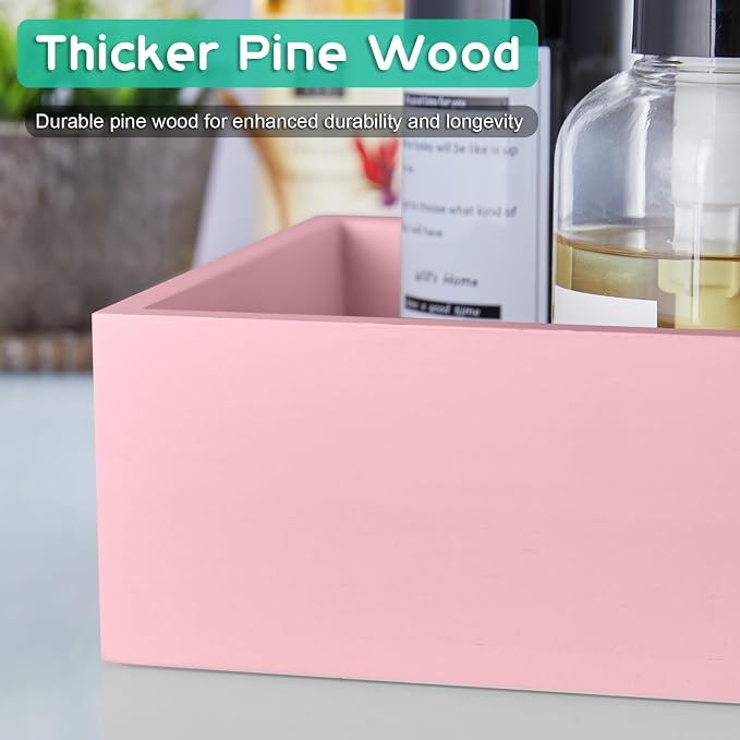 ALELION Pink Bathroom Basket for Organizing - Image 4
