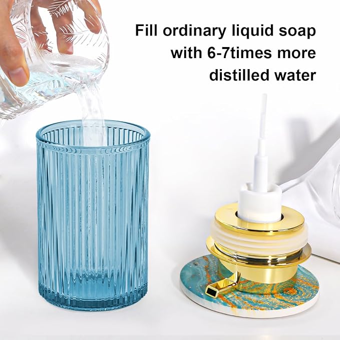 Foaming Soap Dispenser, 12 Oz Thick Glass Foam Hand Soap Dispenser, Refillable - Image 5